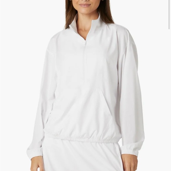 Beyond Yoga White Quarter-Zip Pullover